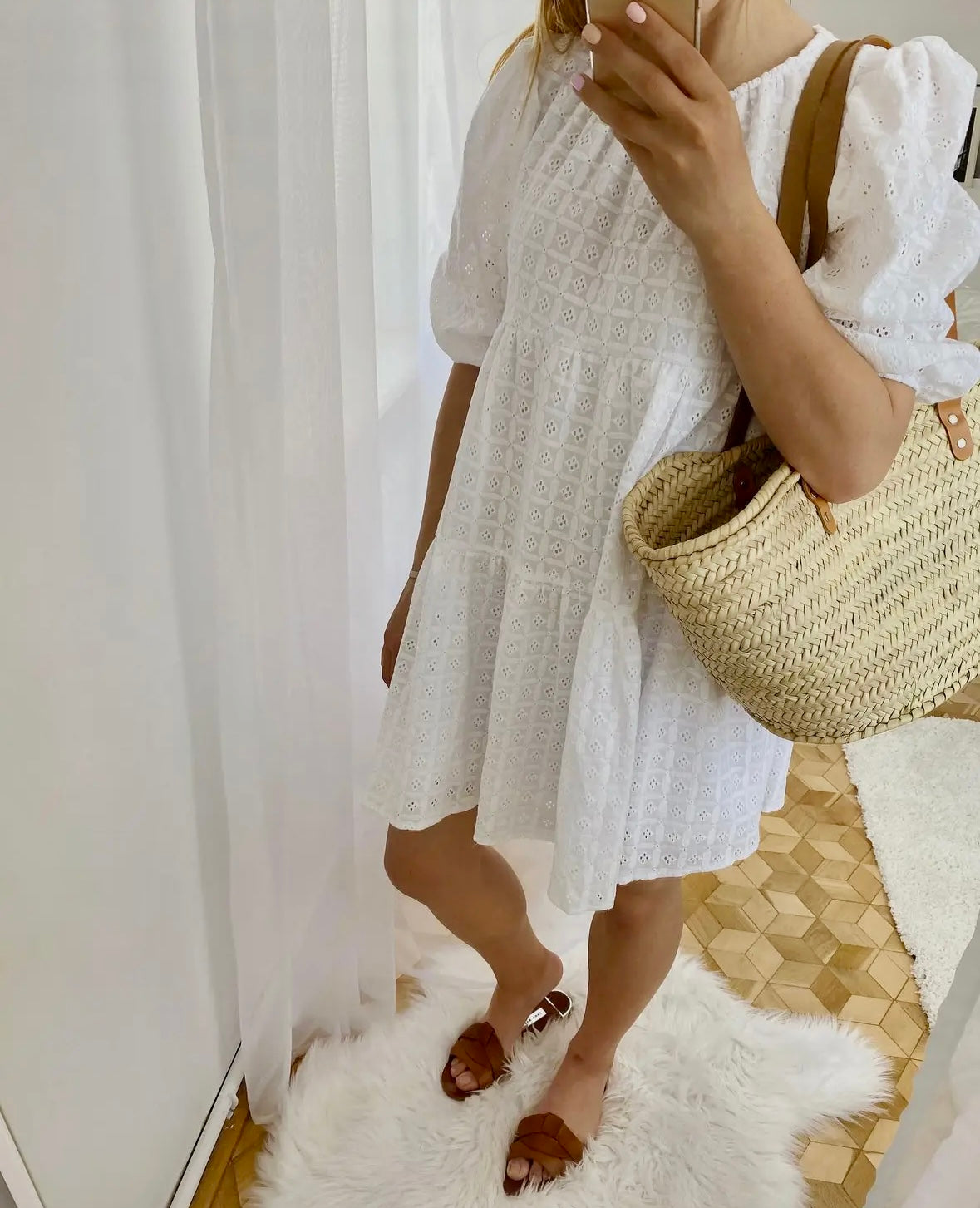 French Market Straw Tote Bag
