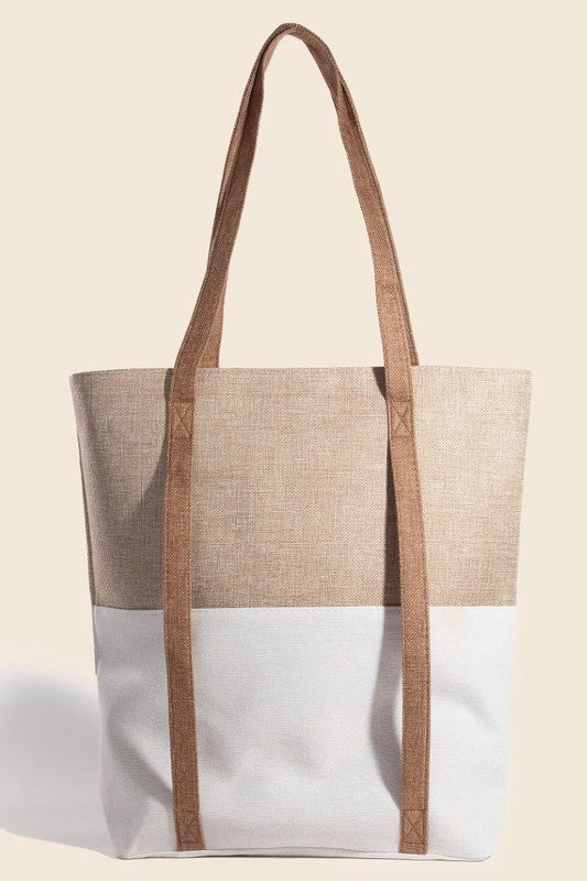 Two Tone Hat Holder Tote Bag