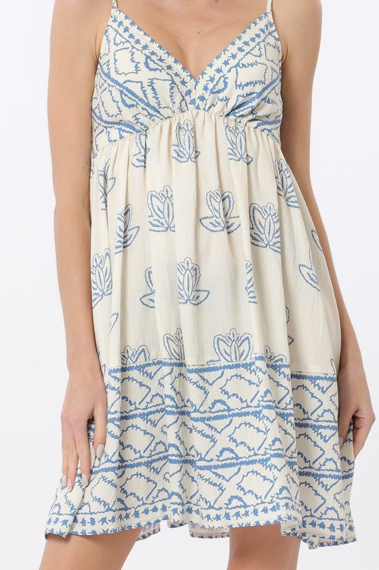 Blue Lotus Short Dress