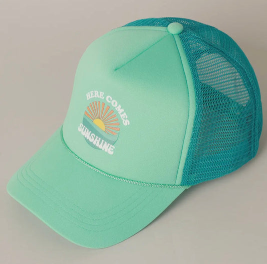 Here Comes Sunshine Trucker Hat