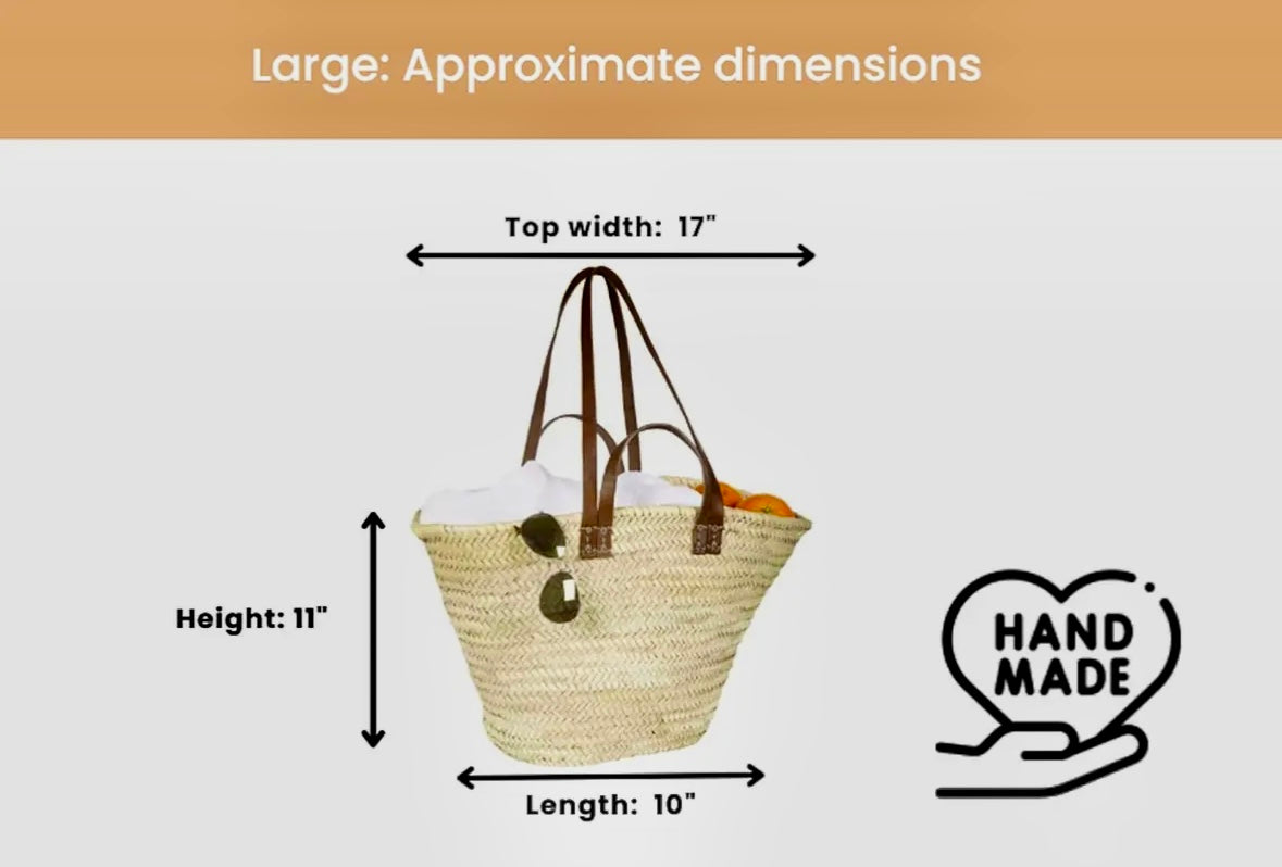 French Market Straw Tote Bag