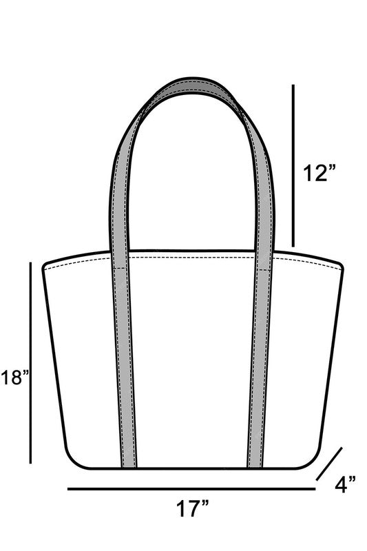 Two Tone Hat Holder Tote Bag