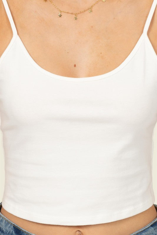 Cropped Cami Tank Top-Multiple Colors