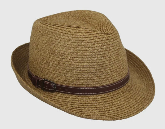 Short Brim Fedora Sun Hat-Packable & Crushable