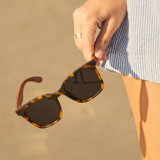 Blue Planet - Alaina - Matte Ambe Tortoise / Walnut Wood / Grey