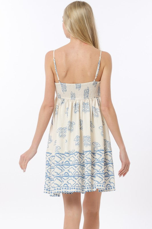 Blue Lotus Short Dress