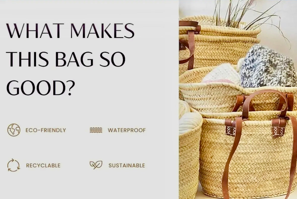 French Market Straw Tote Bag