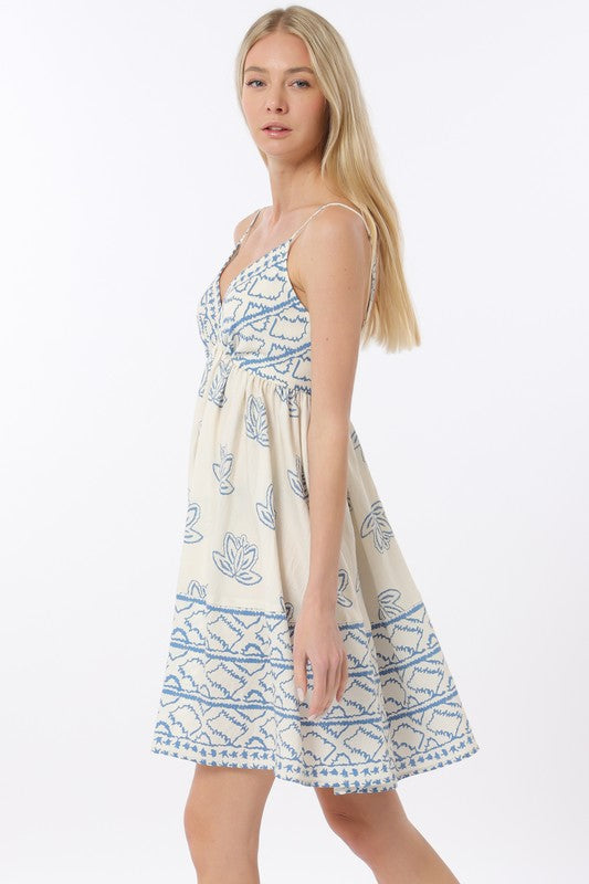 Blue Lotus Short Dress