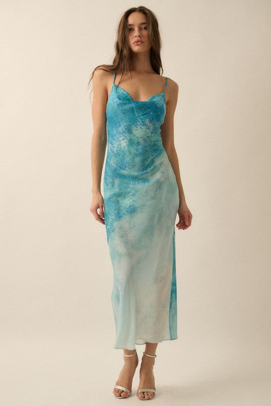 Aqua Ombré Mermaid Dress